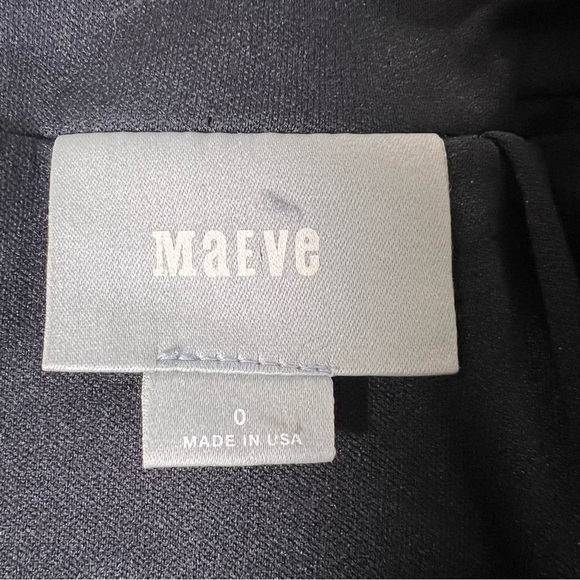 ANTHROPOLOGIE Maeve Feathered Wool Mini Pencil Skirt Fuzzy Blue Motif Size 0 - Picture 10 of 13